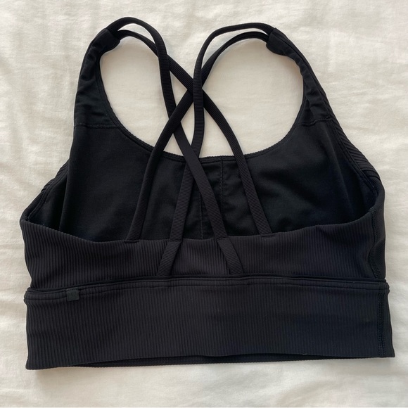 Lululemon Ribbed Energy Bra Black 8 - Picture 2 of 6